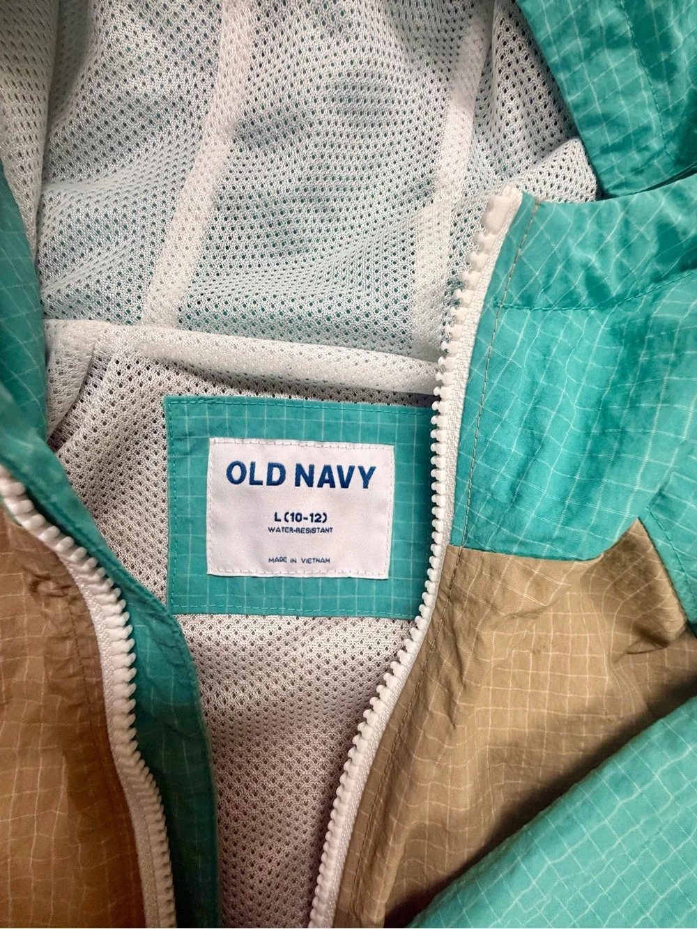Old Navy Teal, Orange & Tan Kids Rashguard Swim Set